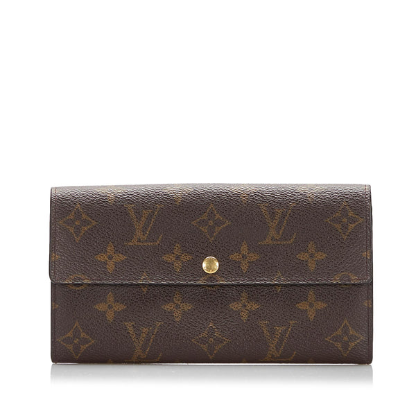 Louis Vuitton Sarah Wallet Monogram Brown in Coated Canvas with