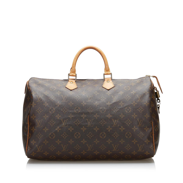 Louis Vuitton Speedy 40 Brown Canvas Handbag (Pre-Owned)