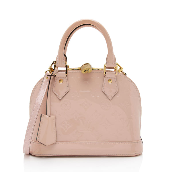 Pink Louis Vuitton Monogram Vernis Alma BB Satchel