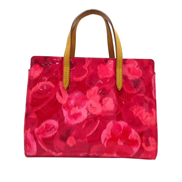 Auth Louis Vuitton Catalina BB Vernis Ikat Pink Monogram Flower Tote  Handbag