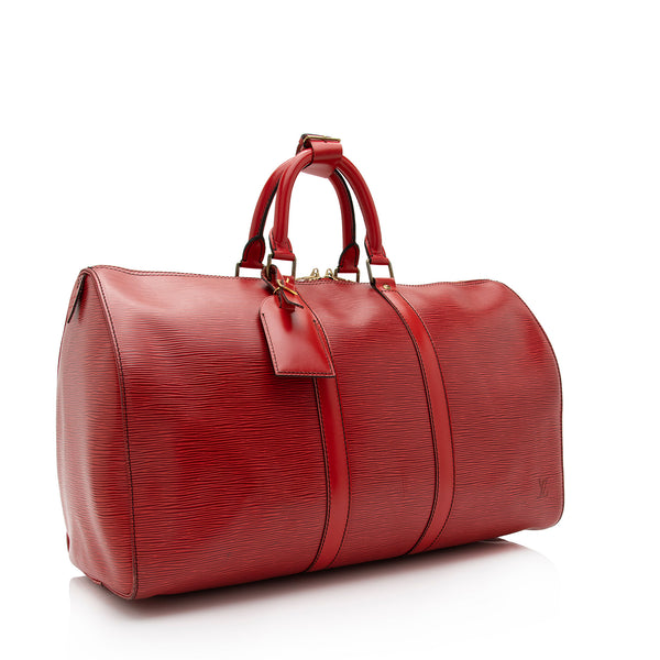 Louis Vuitton LV Keepall 45 Green Epi Leather handbag Travel Duffle Bag -  FAIR