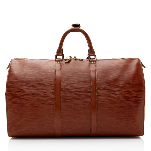 Sold at Auction: Louis Vuitton, Louis Vuitton Epi Leather Noir Keepall Duffel  Bag