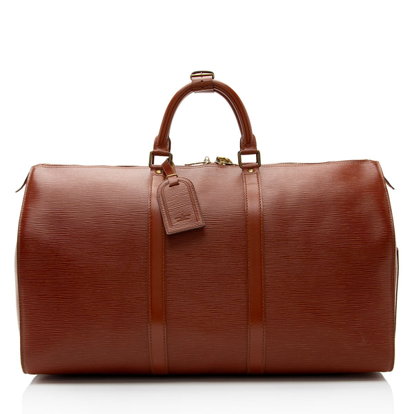 Handbag Louis Vuitton Keepall 50 Black Epi Leather 123020040 - Heritage  Estate Jewelry