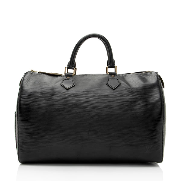Louis Vuitton Speedy 35 Handbag in Black EPI Leather