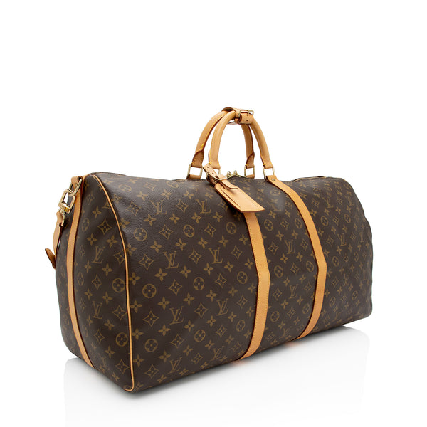 Louis Vuitton Large Monogram Keepall Bandouliere 60 Duffle with