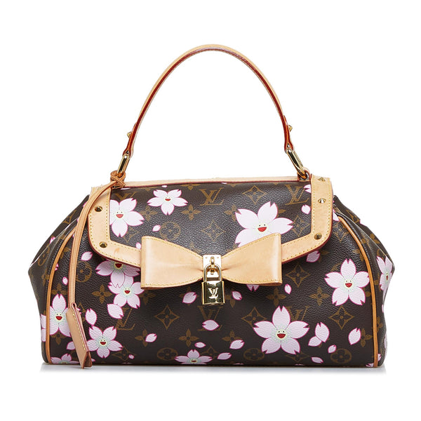 LOUIS VUITTON x Takashi Murakami Monogram Cherry Blossom Sac Retro Handbag