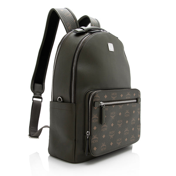 Mcm Medium Stark Leather Backpack - Black