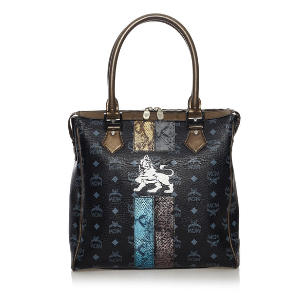 MCM Visetos Princess Lion Leather Boston Bag (SHG-31992) – LuxeDH