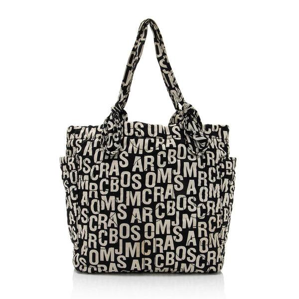 Marc by Marc Jacobs Quilted Nylon Logo Tote (SHF-QDW7AZ)