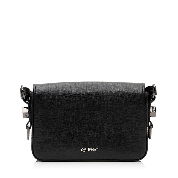 Off-White Leather Diag Mini Flap Bag (SHF-23487) – LuxeDH