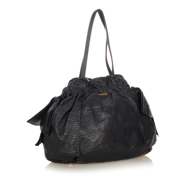 Prada Black Shoulder Bag - Prada Lambskin Leather Shoulder Bag