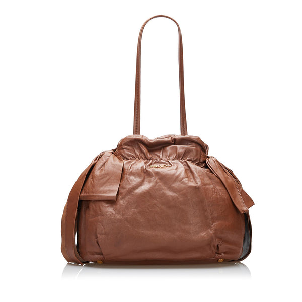 Shop Prada Medium Antique Nappa Leather Top Handle Bag