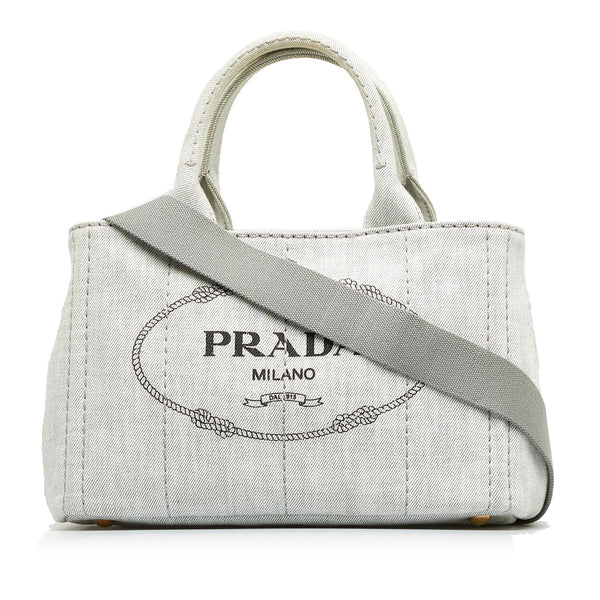 Prada Small Canapa Logo Tote