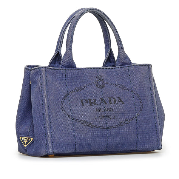 Prada Canapa Logo Vinyl Handbag (SHG-29931) – LuxeDH