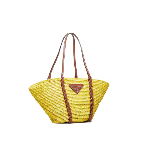Prada Raffia Basket Tote Bag (SHG-36698) – LuxeDH