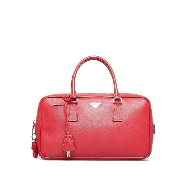 Prada Saffiano Bauletto Handbag (SHG-24256) – LuxeDH