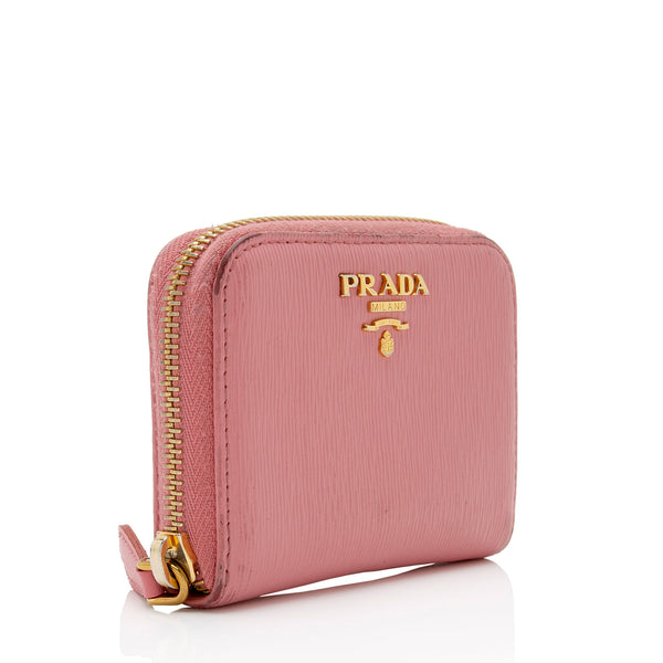 Prada Pink Saffiano Card Holder 