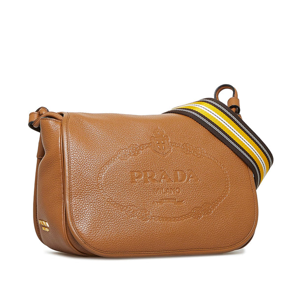 Prada Vitello Daino Flap Crossbody (SHG-ANA2Jx) – LuxeDH