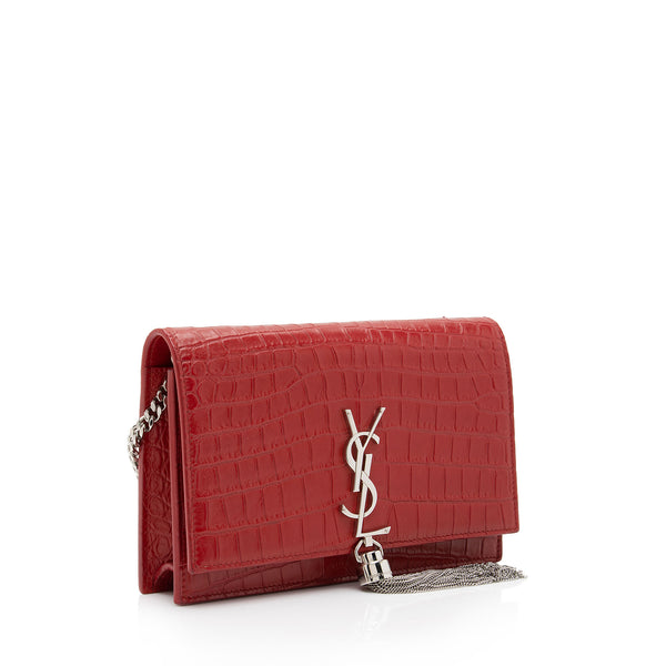 YSL Key Wallet. Yves Saint Laurent Vintage Black Leather Purse/ Key holder  / . Authentic YSL designer key chain purse