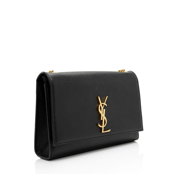 Saint Laurent Grain de Poudre Monogram Kate Small Crossbody Bag (SHF-r –  LuxeDH