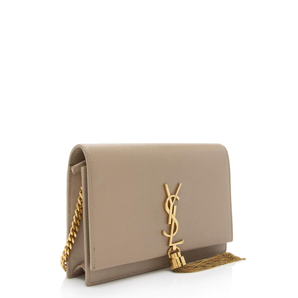 Saint Laurent Serpent Monogram Logo Tassel Gold Brass Chain