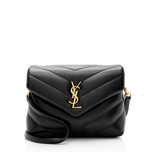 Saint Laurent Loulou Toy Bag Matelasse Leather Gold-tone Black