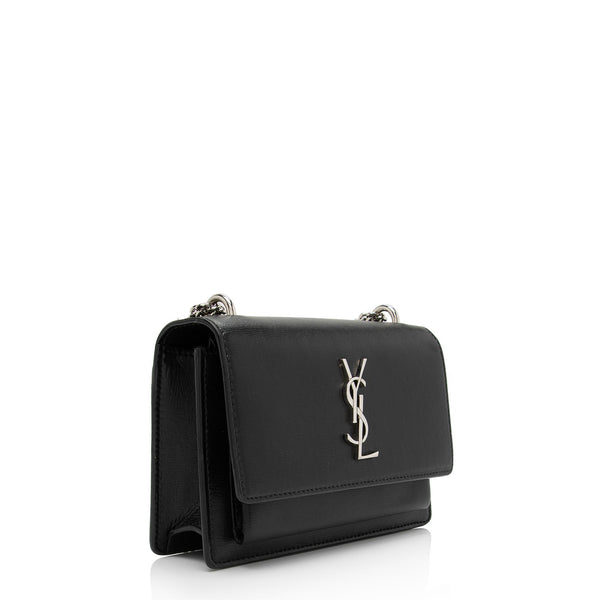 Saint Laurent Smooth Calfskin Monogram Sunset Mini Wallet on Chain Bag, Saint  Laurent Handbags