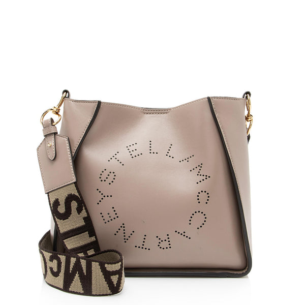 Stella McCartney Eco Alter Nappa Perforated Logo Mini Crossbody Bag  (SHF-23374)