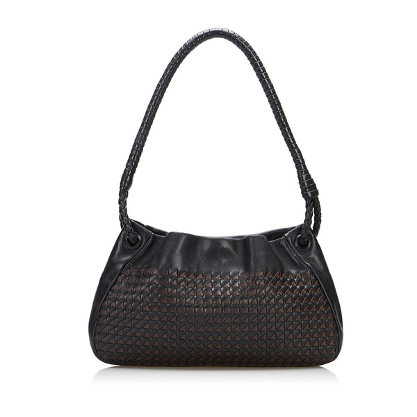 Bottega Veneta Vintage - Leather Hobo Bag - Black - Leather