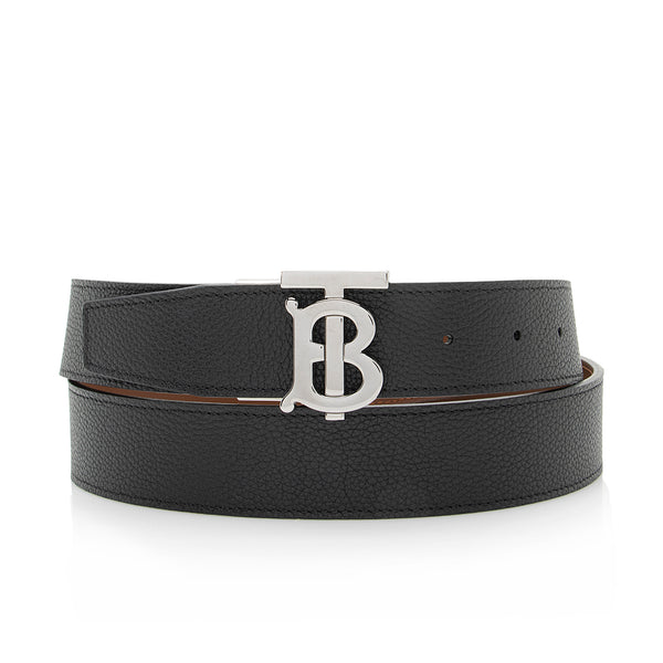Burberry Men's Louis Reversible Leather & Vintage Check Belt