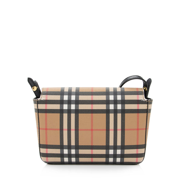 Burberry Check Fold-Over Top Strapped Wallet – Cettire