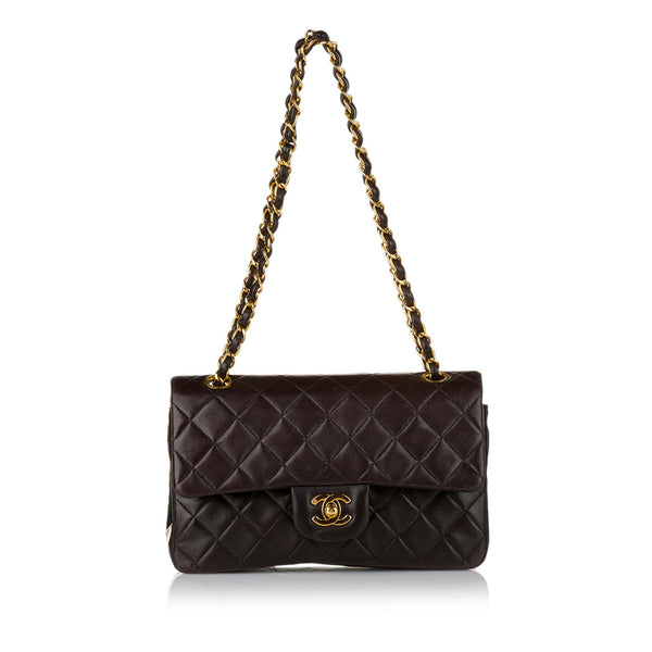 CHANEL Timeless Leather Double Flap Bag