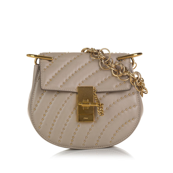 Chloe Drew Bijou Studded Leather Crossbody Bag (SHG-fiOW3d) – LuxeDH