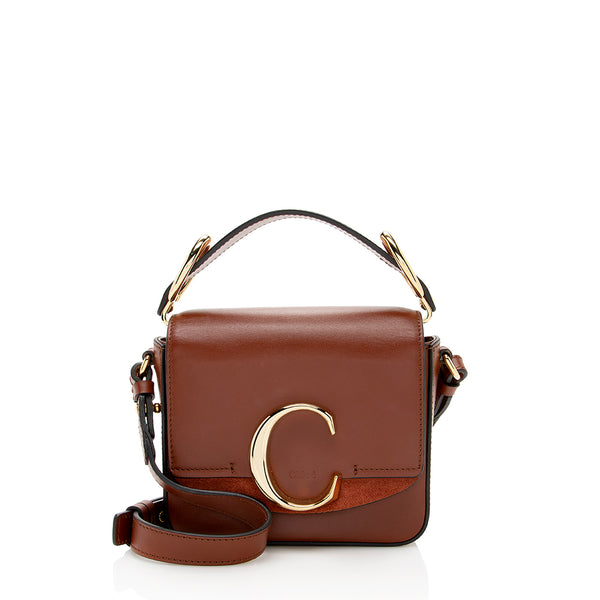 Chloe C Mini Bag, Brown