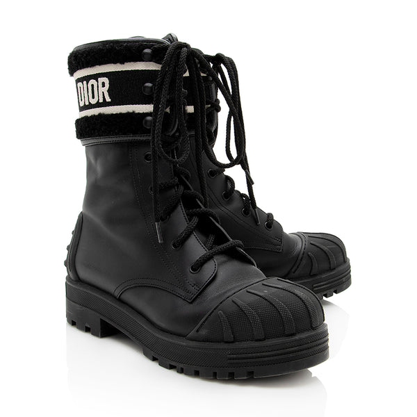 Dior Leather Wool D-Major Ankle Boots - Size 8 / 38 (SHF-19078) – LuxeDH