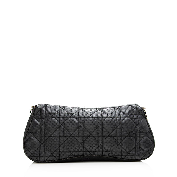 Dior Black Leather Vintage Flap Shoulder Bag