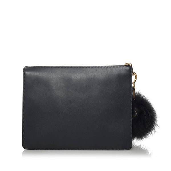 Fendi Monster Leather Clutch Bag (SHG-33968) – LuxeDH