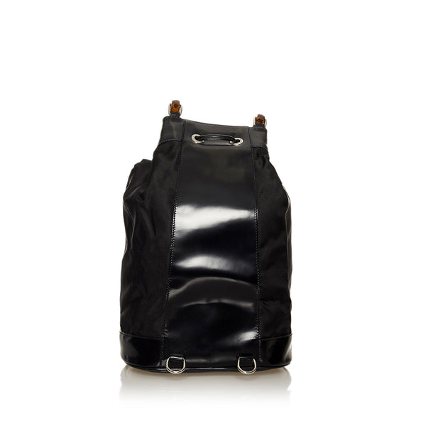 Nylon Bucket Sling Bag (Black)