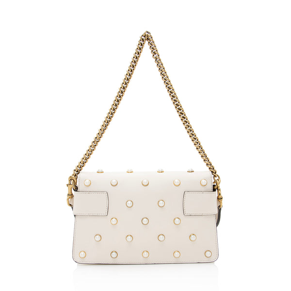 Gucci Calfskin Pearl Bee Broadway Mini Shoulder Bag (SHF-23779) – LuxeDH