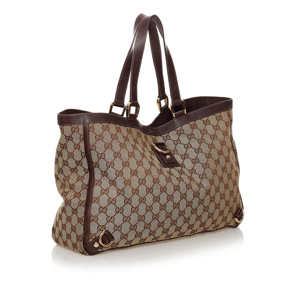 Gucci Abbey D- Ring Canvas Tote Bag (SHG-32612) – LuxeDH