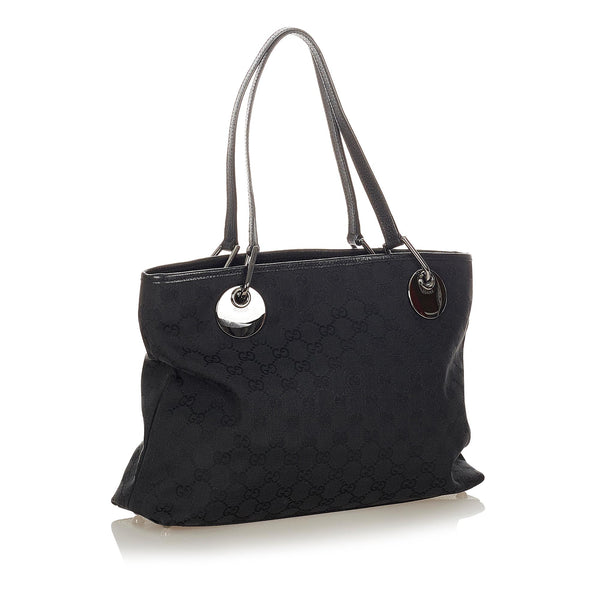 Gucci GG Canvas Eclipse Shoulder Bag - Black Totes, Handbags