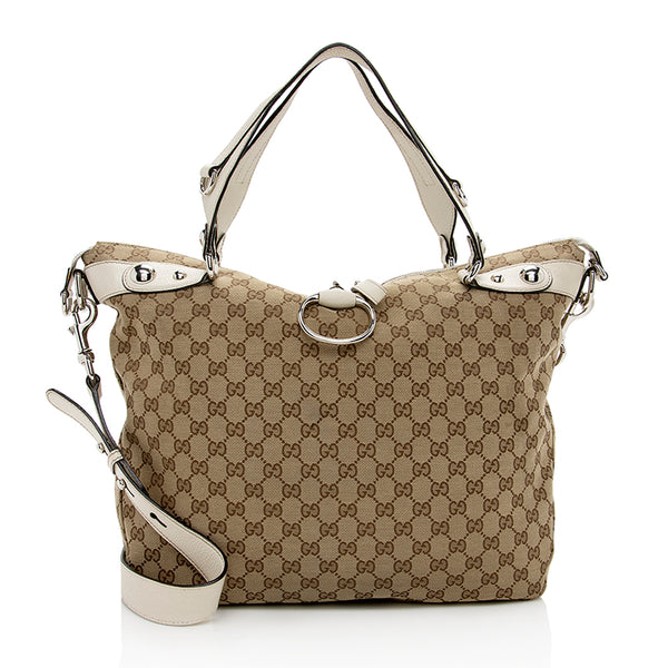 Gucci GG Canvas Front Pocket Convertible Large Tote (SHF-DbPq0d) – LuxeDH