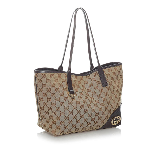 Gucci GG Canvas New Britt Tote Bag (SHG-33501) – LuxeDH