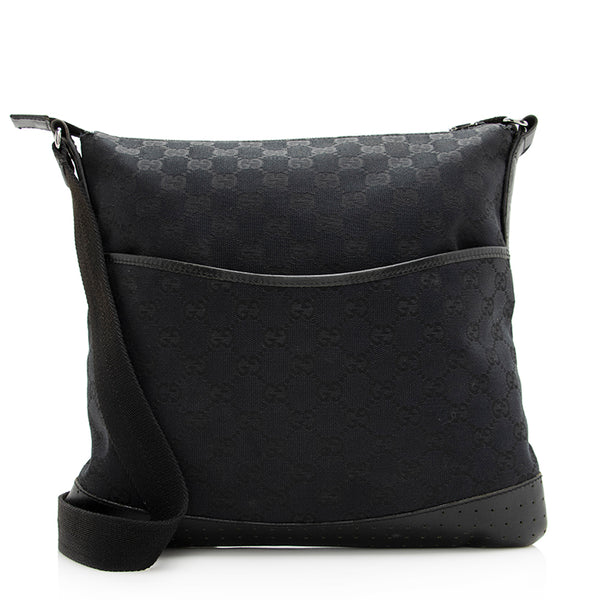 Gucci GG Monogram Messenger Bag Black