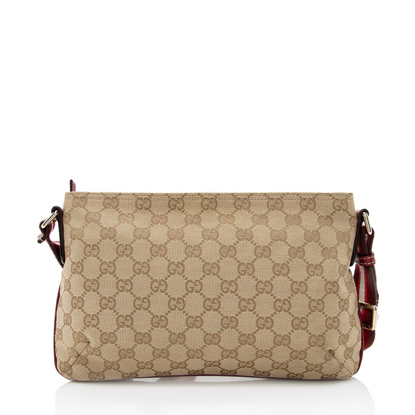 Gucci GG Supreme Classic Flat Medium Messenger Bag (SHF-rHNsr9