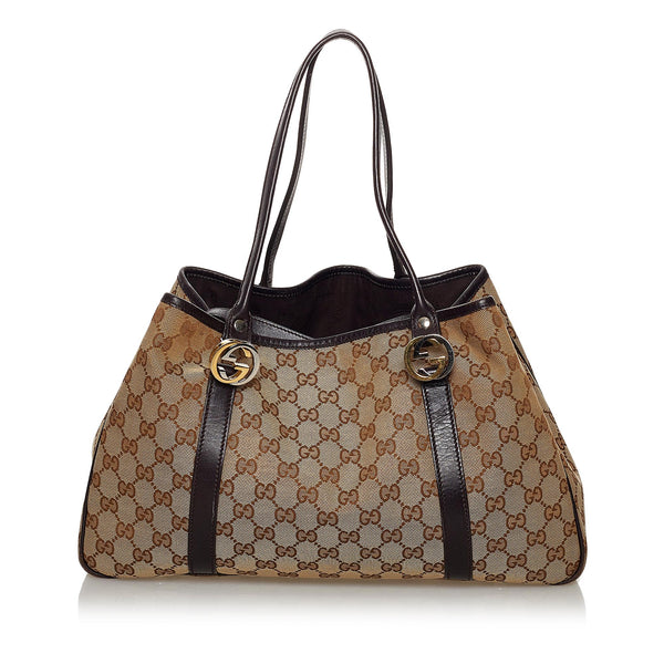 Gucci GG Canvas Shoulder Bag (SHG-33070) – LuxeDH