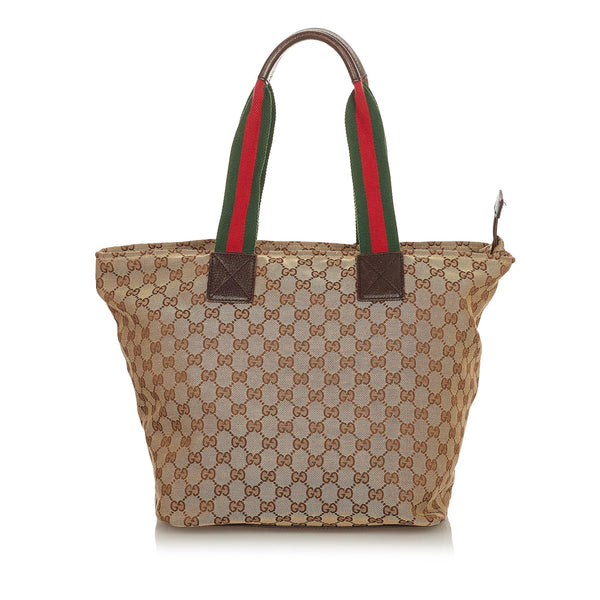 Gucci 100% Canvas Red Printed Canvas Tote Bag One Size - 42% off