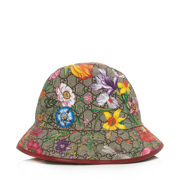 Gucci GG Supreme Flora Bucket Hat - Size L (SHF-23141) – LuxeDH