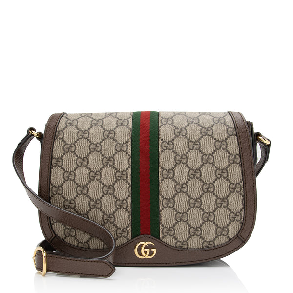 Gucci Crossbody Bag Supreme White Flap Vintage