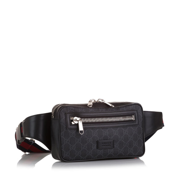 Gucci Gg Supreme Belt Bag in Black for Men